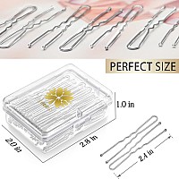 Kanprincess 100Pcs 24Inch U Shaped Hair Pinsbrown Bobby Pins For All Hair Typeshair Pins For Womenpainfree U Pins For Buns