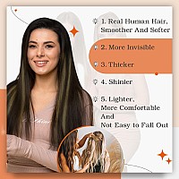 Full Shine Balayage Tape In Hair Extensions Human Hair Color 1B Black Ombre 6 Brown And Black Tape In Human Hair Seamless Tape I