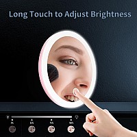 30X Travel Magnifying Mirror With Lights Small Led Magnifying Mirror Rechargeable 30X Travel Magnified Mirror 4 Pocket Makeu