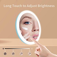 20X Travel Magnifying Mirror With Lights Small Led Magnifying Mirror Rechargeable 20X Travel Magnified Mirror 4 Pocket Makeu