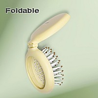 Arthaxi Travel Hair Brush With Small Mirror Compact Mirror With Mini Hair Brush Kit Folding Hairbrush For Girls Foldable Hair