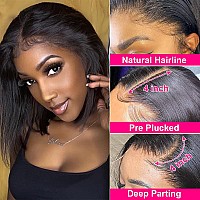 250 Density 14 Inch Bob Wig Human Hair Glueless 13X4 Bob Lace Front Wigs Human Hair Straight Bob Human Hair Wigs For Black Wome