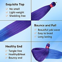 Ombre Pre Stretched Braiding Hair 283 Packs Silky Color Blend Braid Hair Extensions 100 Kanekalon Synthetic Crochet Hair B