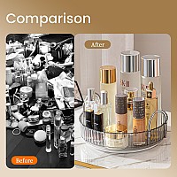 Aveniee Rotating Makeup Organizer For Vanity Spinning Skincare Cosmetic Storage Perfume Organizers For Bathroom Countertop Cle