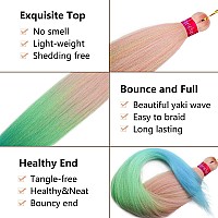 Ombre Pre Stretched Braiding Hair 283 Packs Silky Color Blend Braid Hair Extensions 100 Kanekalon Synthetic Crochet Hair B