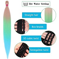 Ombre Pre Stretched Braiding Hair 283 Packs Silky Color Blend Braid Hair Extensions 100 Kanekalon Synthetic Crochet Hair B