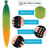 Ombre Pre Stretched Braiding Hair 283 Packs Silky Color Blend Braid Hair Extensions 100 Kanekalon Synthetic Crochet Hair B