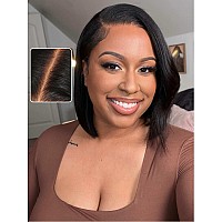 Beauty Forever 13X4 Preeverything Glueless Yaki Straight Pre Cut Lace Front Wigs Bob Wig Human Hairbye Bye Knots Short Bob Wig