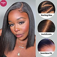 Beauty Forever 13X4 Preeverything Glueless Yaki Straight Pre Cut Lace Front Wigs Bob Wig Human Hairbye Bye Knots Short Bob Wig