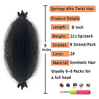 Marley Twist Braiding Hair 8 Inch Preseparated Springy Afro Twist Hair Kinky Twist Crochet Hair Braids For Distressed Soft Locs