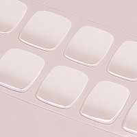 Danni Toni Semi Cured Gel Toenail Strips White Ombre Frosty Veil French Gel Toenail Stickers Transparent To White Glazed Gel