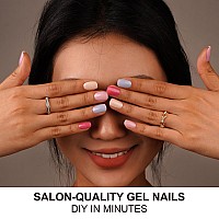 Danni Toni Semi Cured Gel Nail Strips Macaroon Chromaglam Multicolored Gel Nail Stickers Summer Gel Nail Wraps 28 Stickers