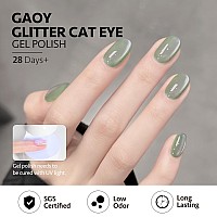 Gaoy Cat Eye Gel Nail Polish Set With Magnet For Pink Blue Green Glitter Holographic Cat Eye Salon Gel Manicure And Nail Art Di