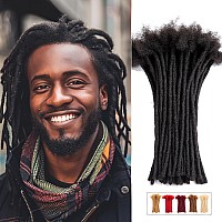 Teresa 10 Inch 04Cm Width Loc Extension Human Hair Natural Black 30 Strands Full Handmade Permanent Locs Extensions Can Be Dye