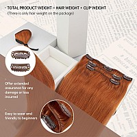 Sunny Copper Clip In Hair Extensions Colored Hair Extensions Clip In Real Human Hair Invisible Clip In Hair Extensions Human Hai