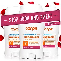 Carpe Underarm Antiperspirant And Deodorant Clinical Strength With Rose Water Scent Combat Excessive Sweating Stay Fresh And D