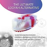 Avilana Exfoliating Silicone Body Scrubber Shower Brush Hygienic Shower Loofah Sponge Alternative For Deep Clean Soft Skin