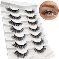 Ninglash Wispy Lashes Strips False Eyelashes Natural Look 14Mm Faux 3D Mink Lashes 7 Pairs Fluffy Cat Eye Lash Pack