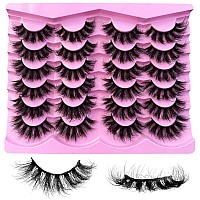 Ninglash Lashes Strips Fluffy False Eyelashes 20Mm Full Wispy Lashes 9D Volume Curly Lash Pack Fake Eyelash 12 Pairs Thick Faux