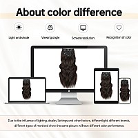 Vigorous Clip In Hair Extensions 20Inch Dark Brown Hair Extensions Clip Ins 6Pcs Long Wavy Soft Synthetic Hairpieces For Womend