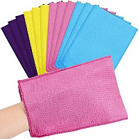 Tatuo 12 Pieces Korean Exfoliating Mitt Exfoliating Cloth Towel Korean Style Body Scrub Korean Style Scrubbing Cloth Bath Body E