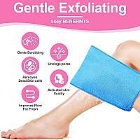 Tatuo 12 Pieces Korean Exfoliating Mitt Exfoliating Cloth Towel Korean Style Body Scrub Korean Style Scrubbing Cloth Bath Body E