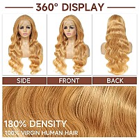 Honey Blonde Wig Human Hair Body Wave Honey Blonde Hd Lace Front Wig Human Hair 13X4 27Colored Blonde Lace Front Wigs Human Hai