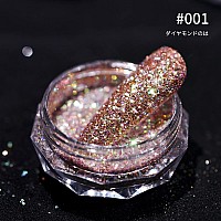 Gzmayuen Glitter Powder For Nails 8 Boxes Crystal Diamond Nail Art Shimmer Powder Nail Glitter Shiny Pigment Powder