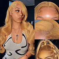 28 Inch Honey Blonde Wig Human Hair Body Wave Honey Blonde Hd Lace Front Wig Human Hair 13X4 27Colored Blonde Lace Front Wigs H