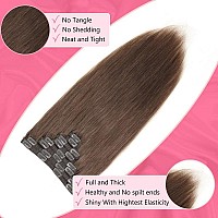 Human Hair Clip In Extensions Clip In Hair Extensions Real Human Hair 120G Straight Clip Ins 18 Inch Clip In Hair Extensions Bla