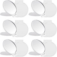 Jetec Mini Folding Mirror Round Compact Mirror Portable Pocket Mirror Makeup Small Mirror Vintage Portable Travel Makeup Mirror