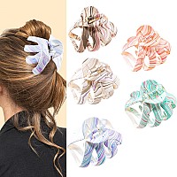 Lolalet Octopus Hair Claw Clips 5 Pack Nonslip Jaw Clips Medium Hair Clamps For Thick Curly Long Hair Wide Grip Hair Accessor