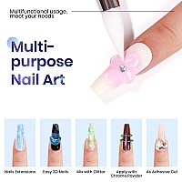 Mizhse 2Pcs Solid Builder Gel For Nails Kit 30G1Oz Clear Aurora Hard Gel For Nails 3D Nail Gel With Nail Forms 3D Silicone M