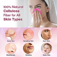 96Count Compressed Facial Sponges Pink Face Sponges For Cleansing 100 Natural Cellulose Cosmetic Spa Sponges For Washing Face