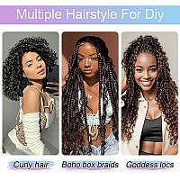 Curly Crochet Hair For Black Women 14 Inch 3 Packs Gogo Curl Crochet Hair Water Wave Curly Braiding Hair For Boho Braids Beach C