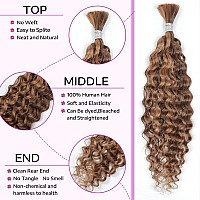 Human Braiding Hair 22Inch Water Wave For Braiding Wet And Wavy Micro Braiding Human Hair No Weft Human Braiding Hair Extensions