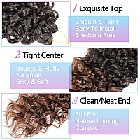 Curly Crochet Hair For Black Women 8 Inch 3 Packs Gogo Curl Crochet Hair Water Wave Short Curly Braiding Hair For Boho Braids Be