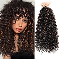 Curly Crochet Hair For Black Women 18 Inch 3 Packs Gogo Curl Crochet Hair Water Wave Long Curly Braiding Hair For Boho Braids Be