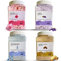 Voguenow Premium Jelly Face Mask For Facials Bulgarian Rose 24K Gold Lavender Hyaluronic Acid Pack Of 4 Hydrating Bri