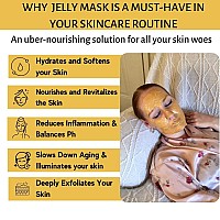 Voguenow Premium Jelly Face Mask For Facials Bulgarian Rose 24K Gold Lavender Hyaluronic Acid Pack Of 4 Hydrating Bri