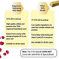 Voguenow Premium Jelly Face Mask For Facials Bulgarian Rose 24K Gold Lavender Hyaluronic Acid Pack Of 4 Hydrating Bri