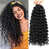 Curly Crochet Hair For Black Women 18 Inch 3 Packs Gogo Curl Crochet Hair Water Wave Long Curly Braiding Hair For Boho Braids Be