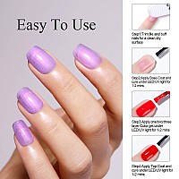 Imtiti Aurora Mermaid Purple Gel Nail Polish 15Ml Chrome Gel Polish Pearl Shimmer Shell Soak Off U V Gel Nail Polish For Diy Na