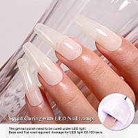 Imtiti Sheer Milky Gel Nail Polish 15Ml Jelly Milky Nude Translucent Color Uvled Soak Off Gel Polish For Diy Nail Art Manicure