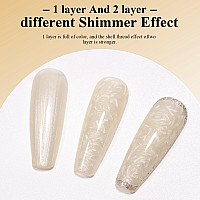 Imtiti Pearl Milky Gel Nail Polish 15Ml Light Creme Shimmer Glitter Soak Off Led Nail Gel Polish Nail Art Starter Manicure Salo