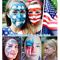 Go Ho 3 Colors Red White And Blue Face Paint Stickwaterproof Eye Black Stickface Body Paint Professional Halloween Sfxqueen O