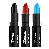 Go Ho 3 Pcs Red Black And Blue Creamblendable Stick 3 Colors Face Body Paint Stickeye Black Baseball Sticks Face Paint For B