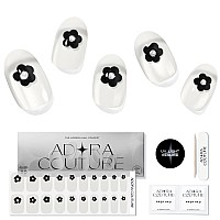 Adora Couture Semi Cured Gel Nail Strips 20Pcs Gel Nail Sticker Gel Nail Stickers With Uv Light Required Petal Whisper