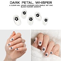 Adora Couture Semi Cured Gel Nail Strips 20Pcs Gel Nail Sticker Gel Nail Stickers With Uv Light Required Petal Whisper