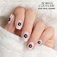 Adora Couture Semi Cured Gel Nail Strips 20Pcs Gel Nail Sticker Gel Nail Stickers With Uv Light Required Petal Whisper